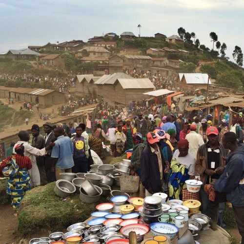 Busy Tuesday market in Karuba, North Kivu, Democratic Republic of the Congo.