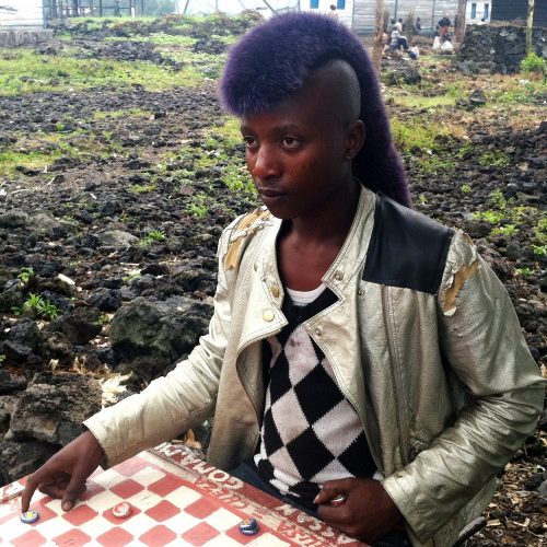 A young Congolese refugee in Goma, Democratic Republic of the Congo. I was impressed by the look of her hair.