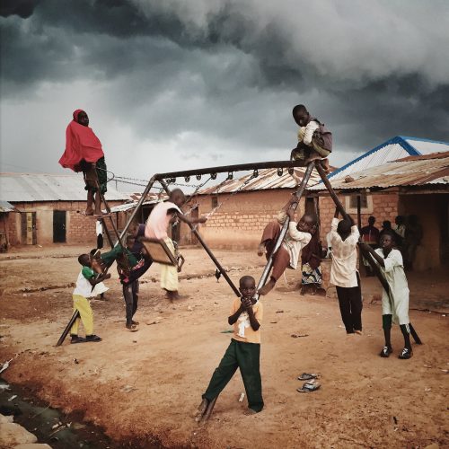 Children playing in a village near Zaria, Nigeria.