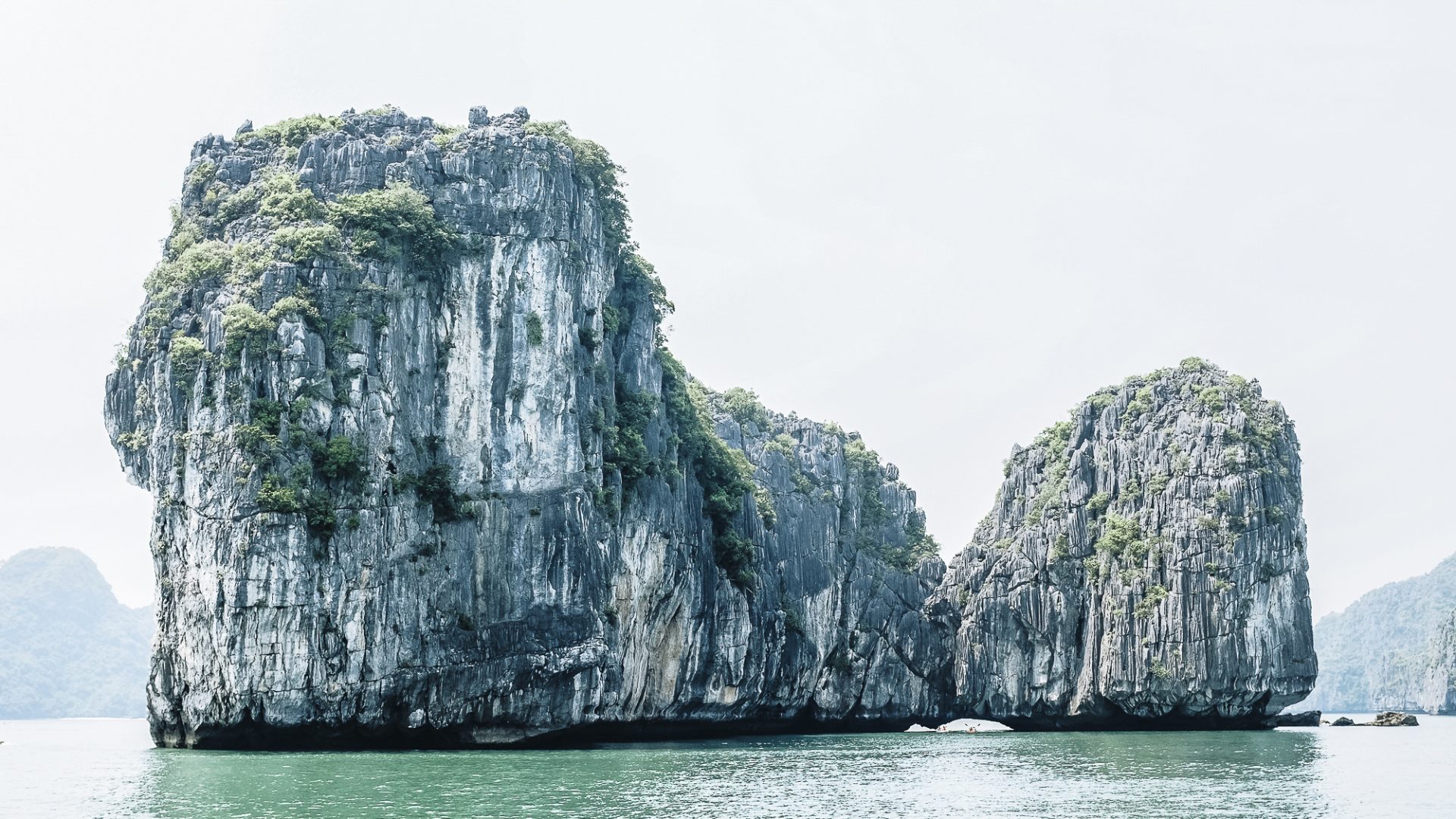 The limestone karst of Lan Ha Bay, Vietnam
