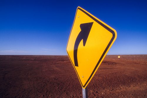 A road sign in outback Australia