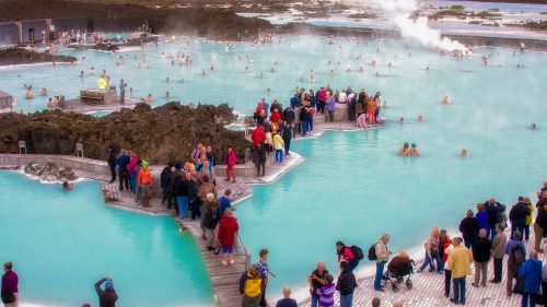 Overcrowding at the Blue Lagoon in Iceland