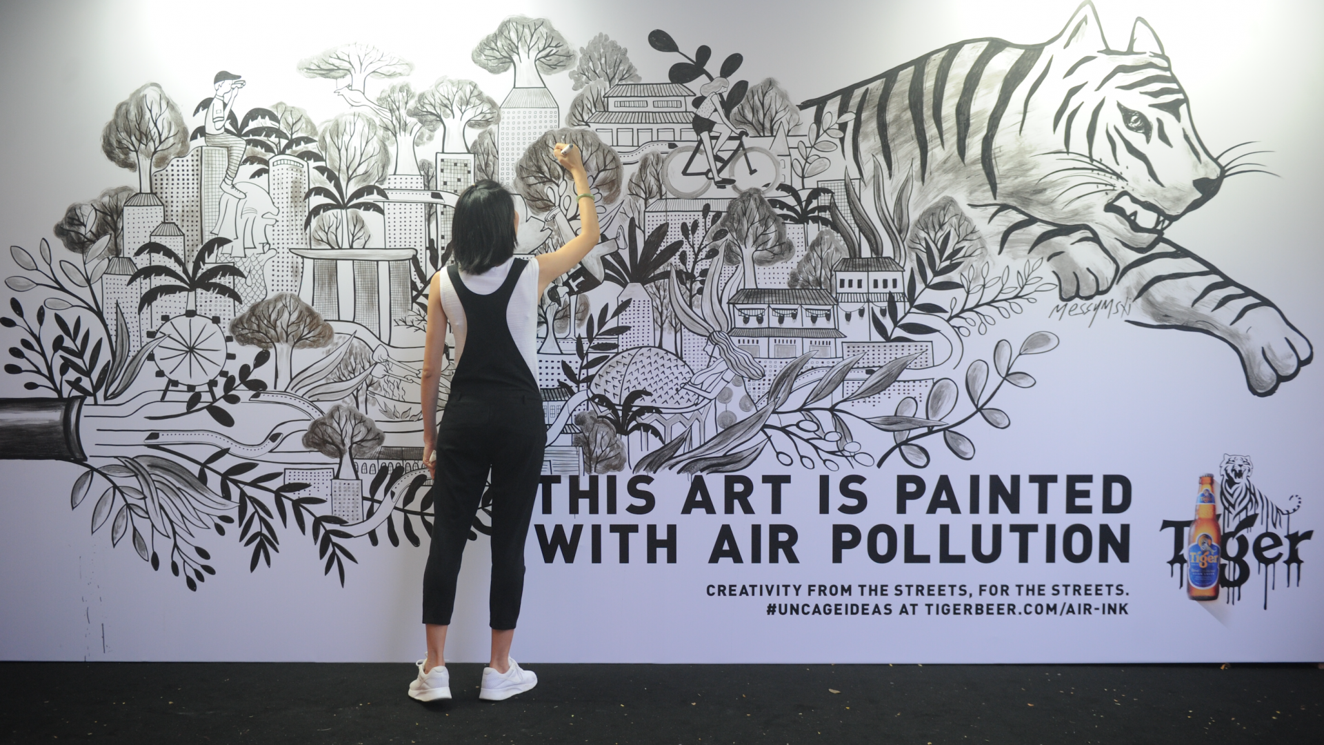 How a pop-up project is turning air pollution into street art