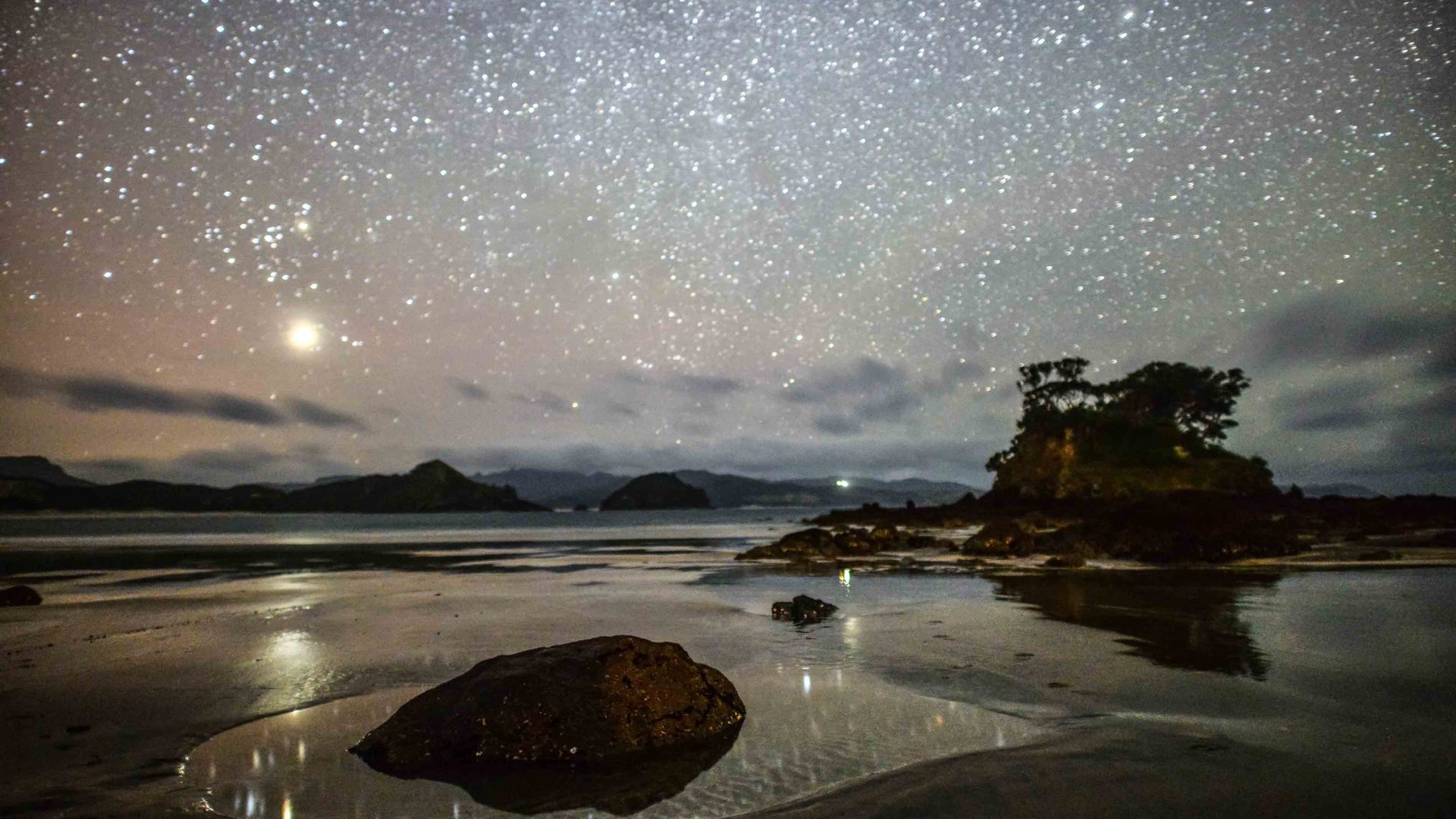 The night sky over Great Barrier Island, the world's first Dark Sky Sanctuary island.