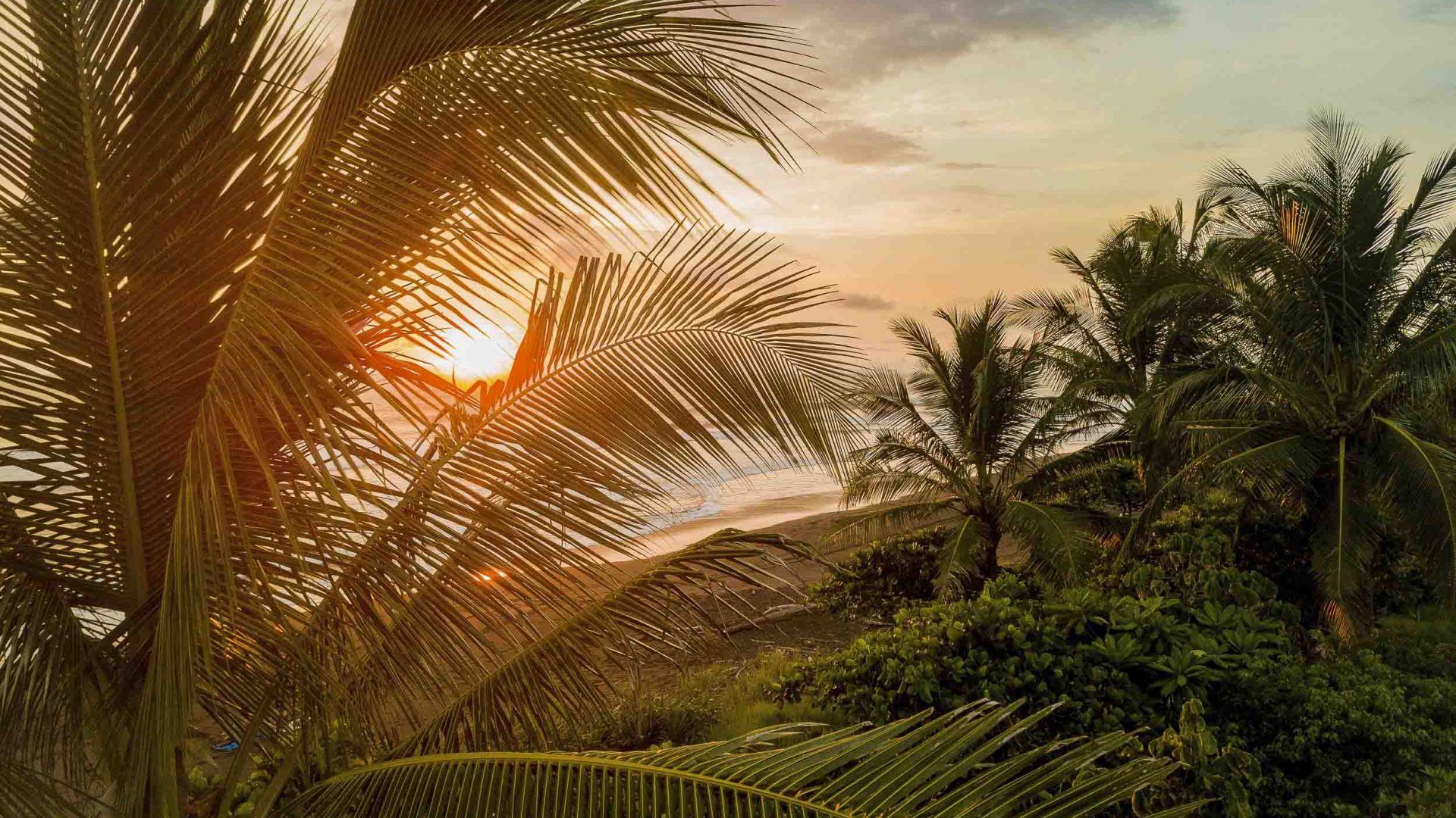 The sun sets over Jaco Beach in Costa Rica.
