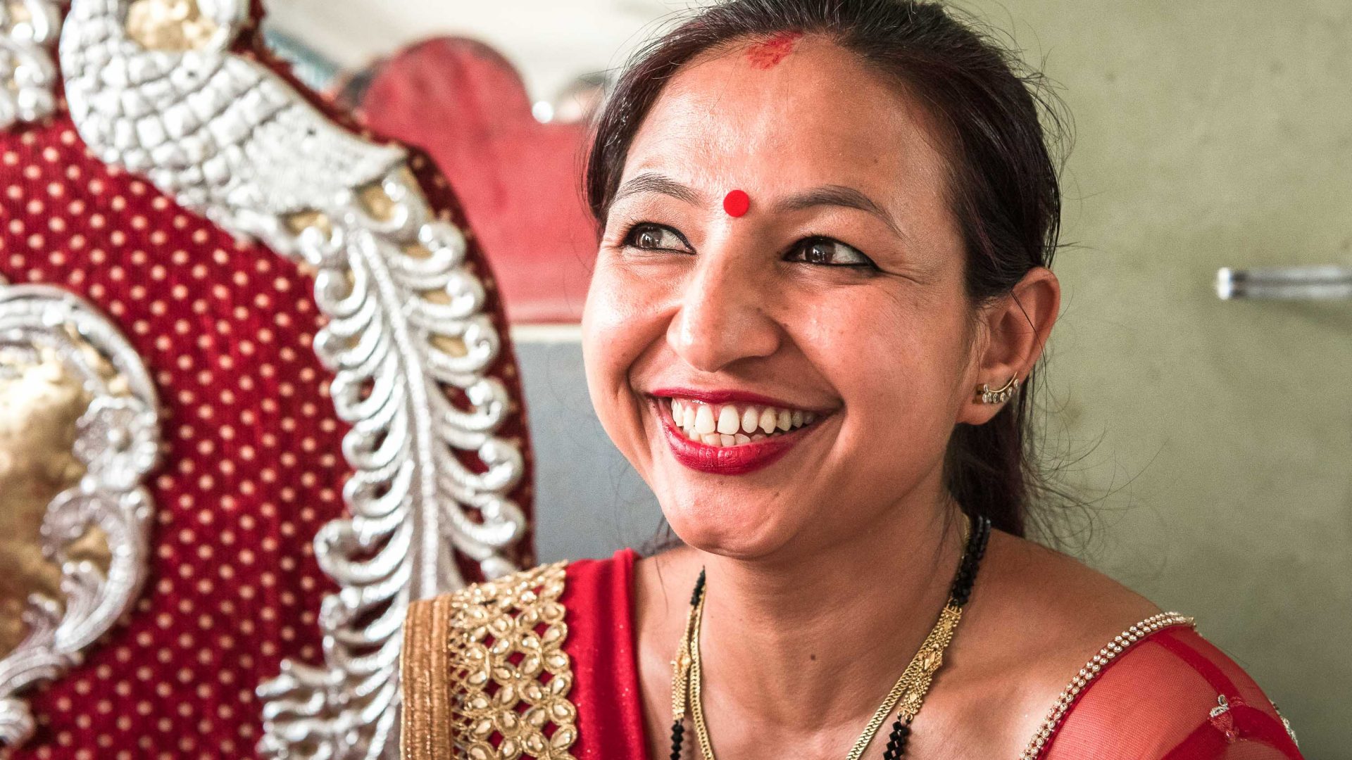 A woman in Nepal.