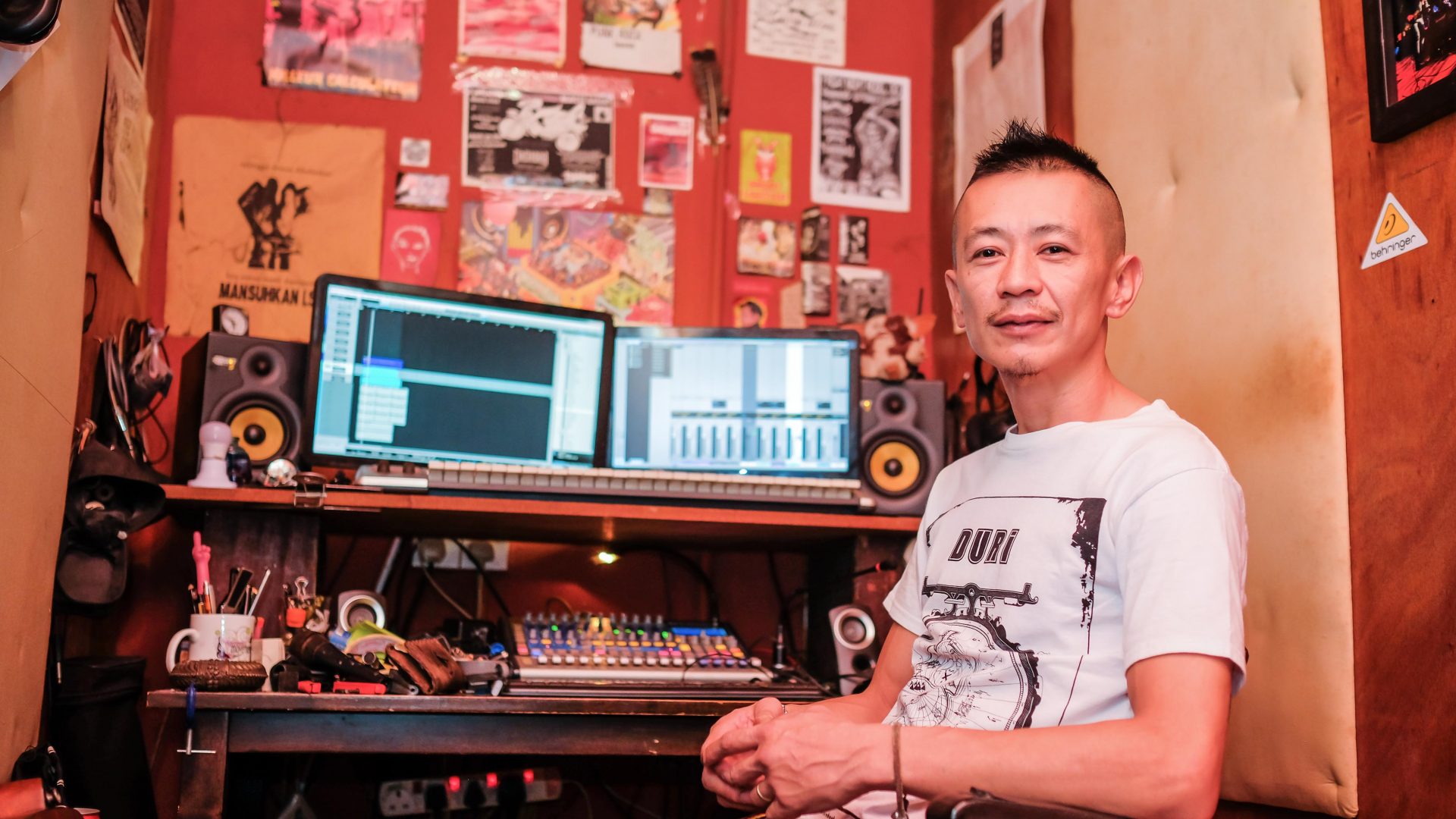 Cole Yew, sound engineer and manager of Soundmaker, George Town's most important underground music venue.