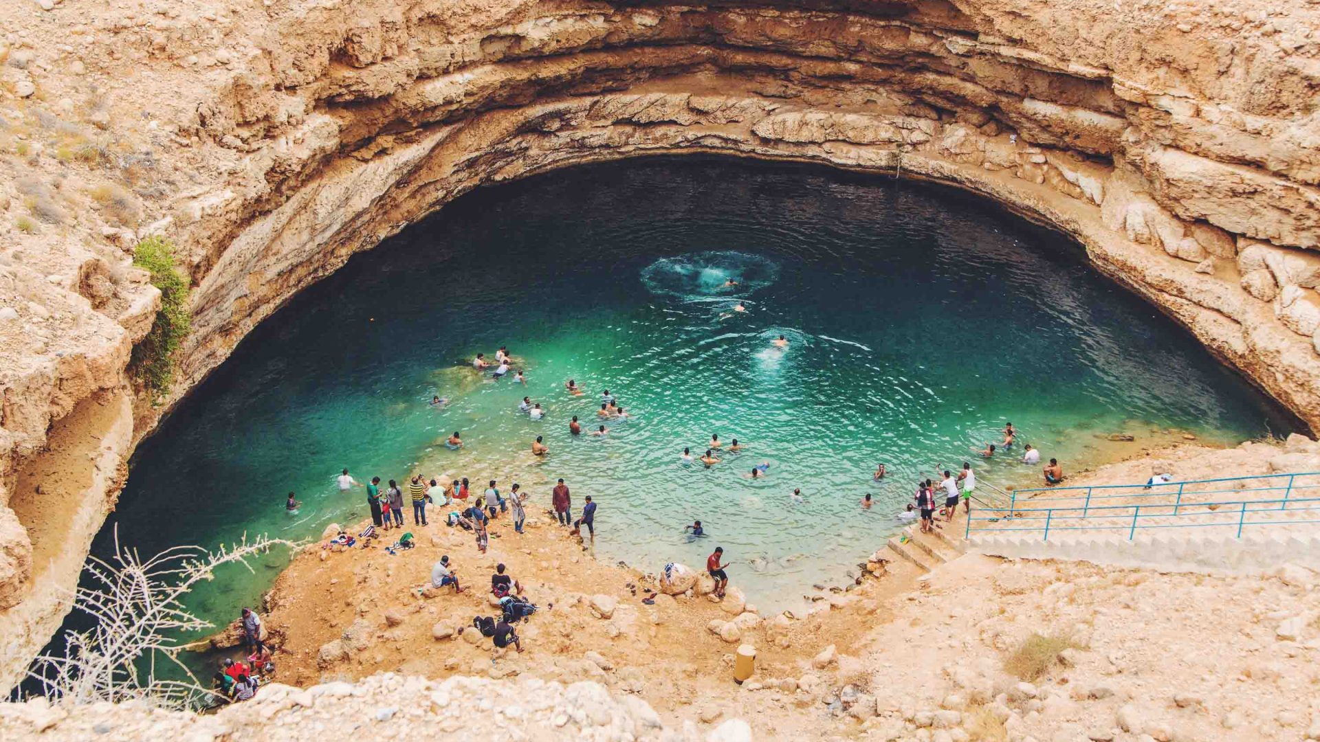 The Bimmah Sinkhole in Oman.