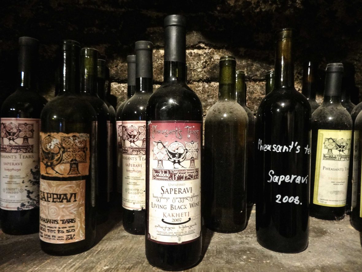 A selection of wines by Pheasant’s Tears, Georgia.