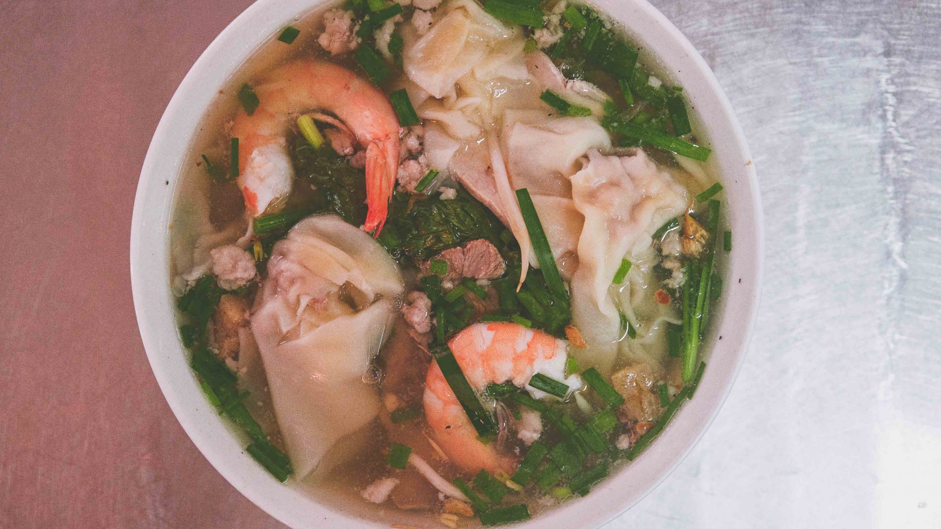 Ho Chi Minh street food: A bowl of hu tieu nam vang noodle soup at Vo Thi Ngoc Nhung’s food cart, Amen.
