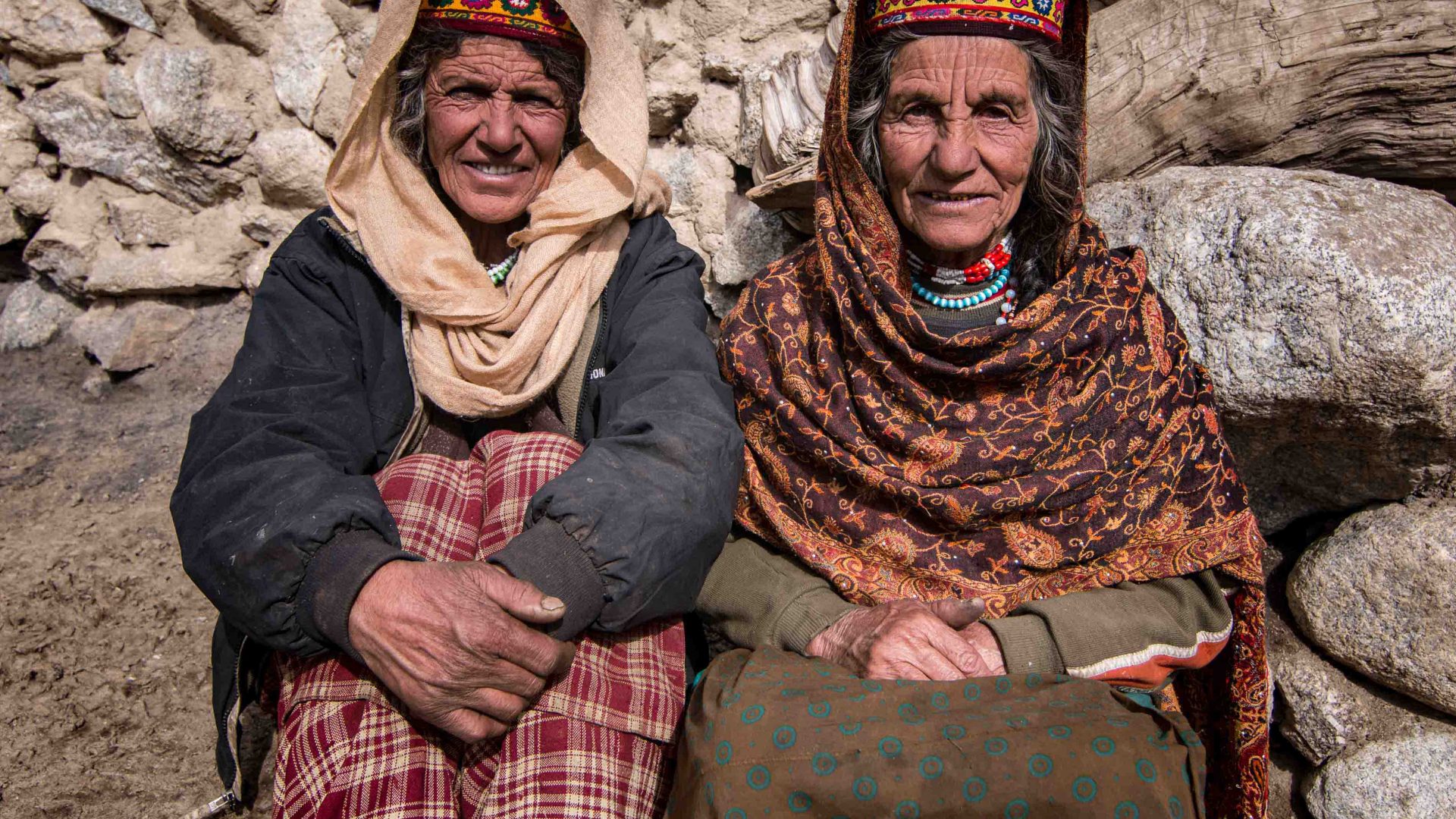 Pok Doman, left, and Nar Begum, right, are among the oldest shepherdesses in the region.