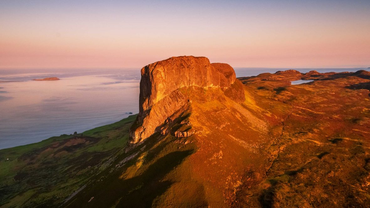 The Sgurr of Eigg is one of the scenic spots you can admire from the Calmac ferry.