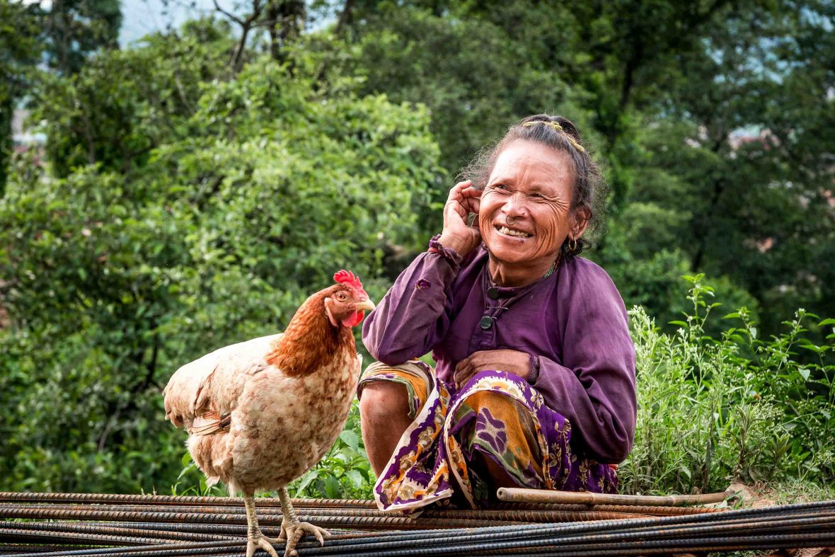 A woman in Panauti, Nepal.