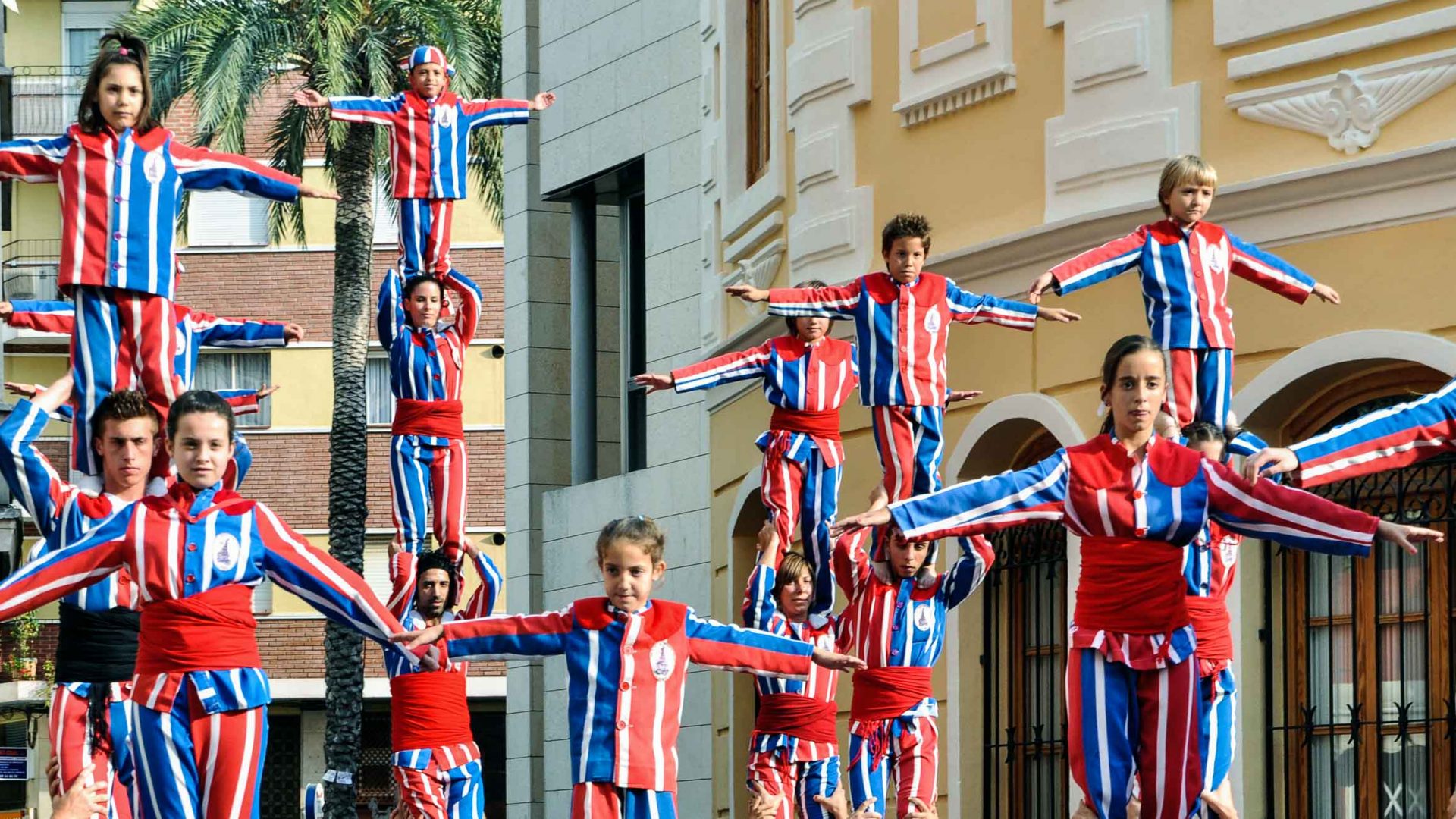 Young castellers in Catalonia.
