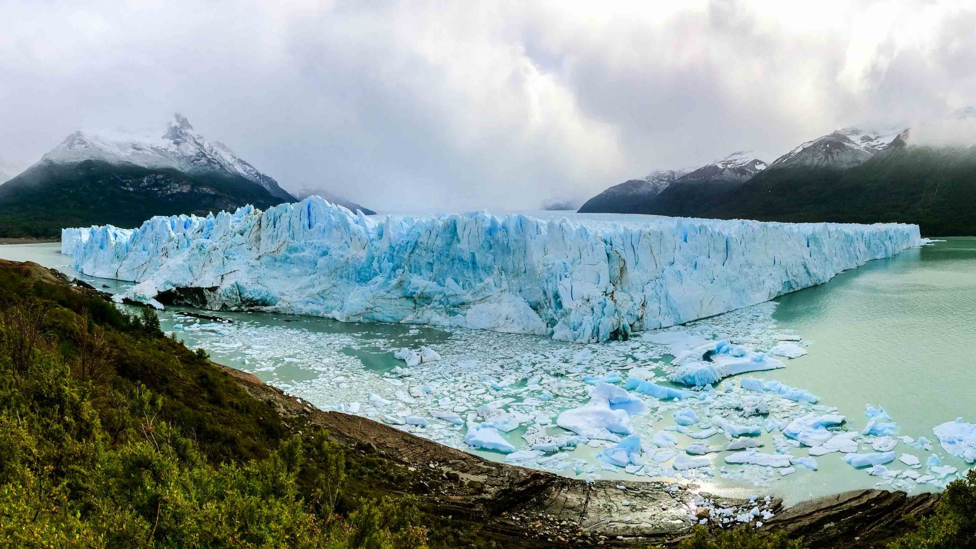 The Perito Moreno glacier is UNESCO heritage-listed and feeds the Rio Santa Cruz.