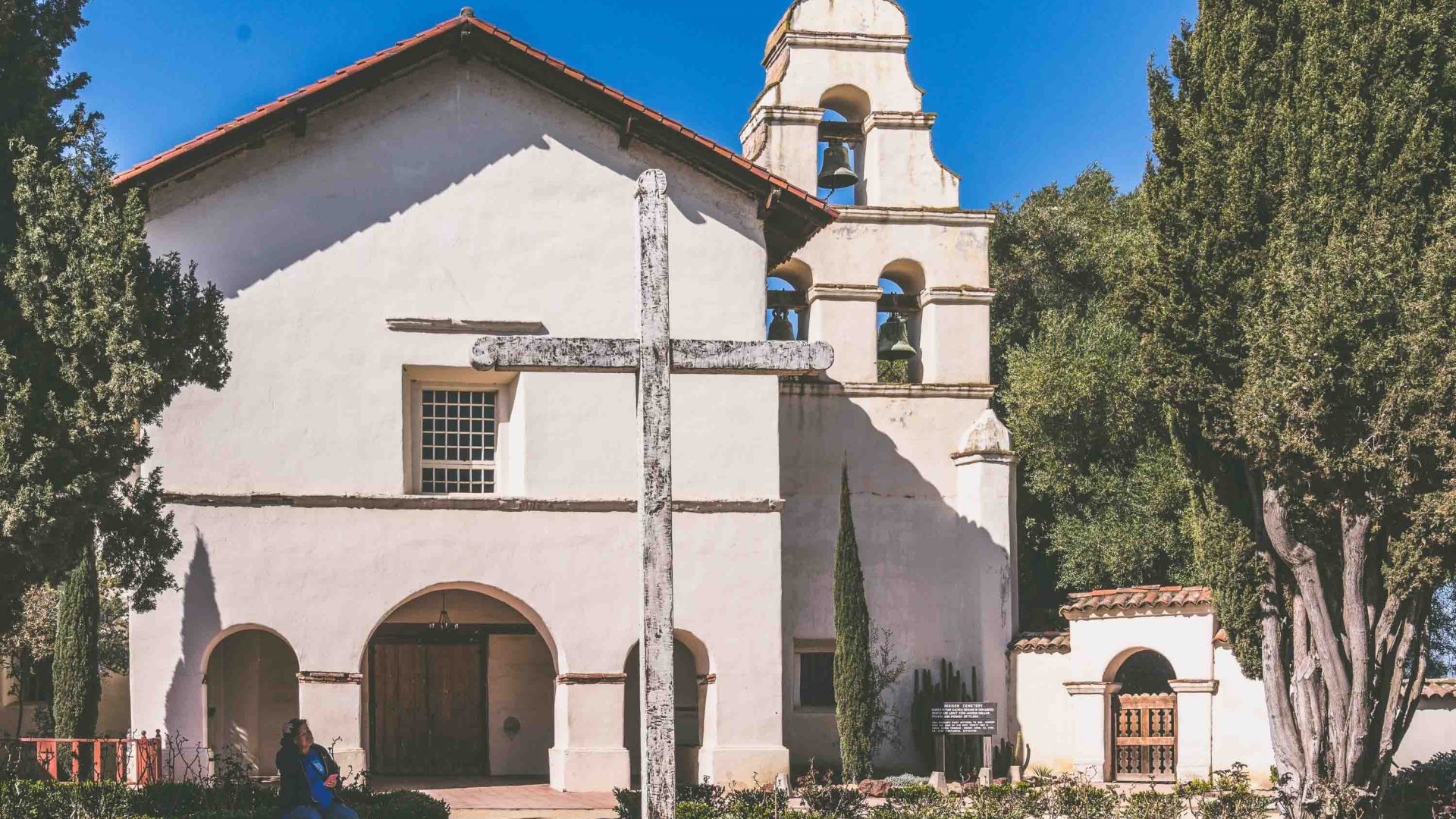 Mission San Juan Bautista in Northern California, the place where Madeleine plunged to her death not once but twice in Hitchcock's Vertigo.