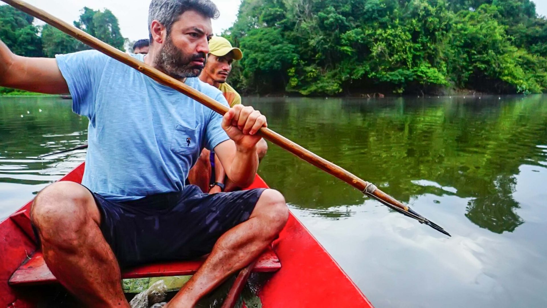 Reza Pakravan takes part in the Munduruku tribe's annual fishing ritual.