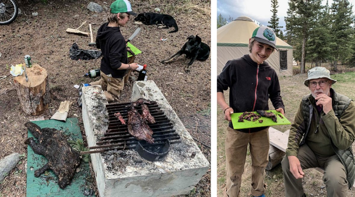 Arthur cooks porcupine in the Yukon