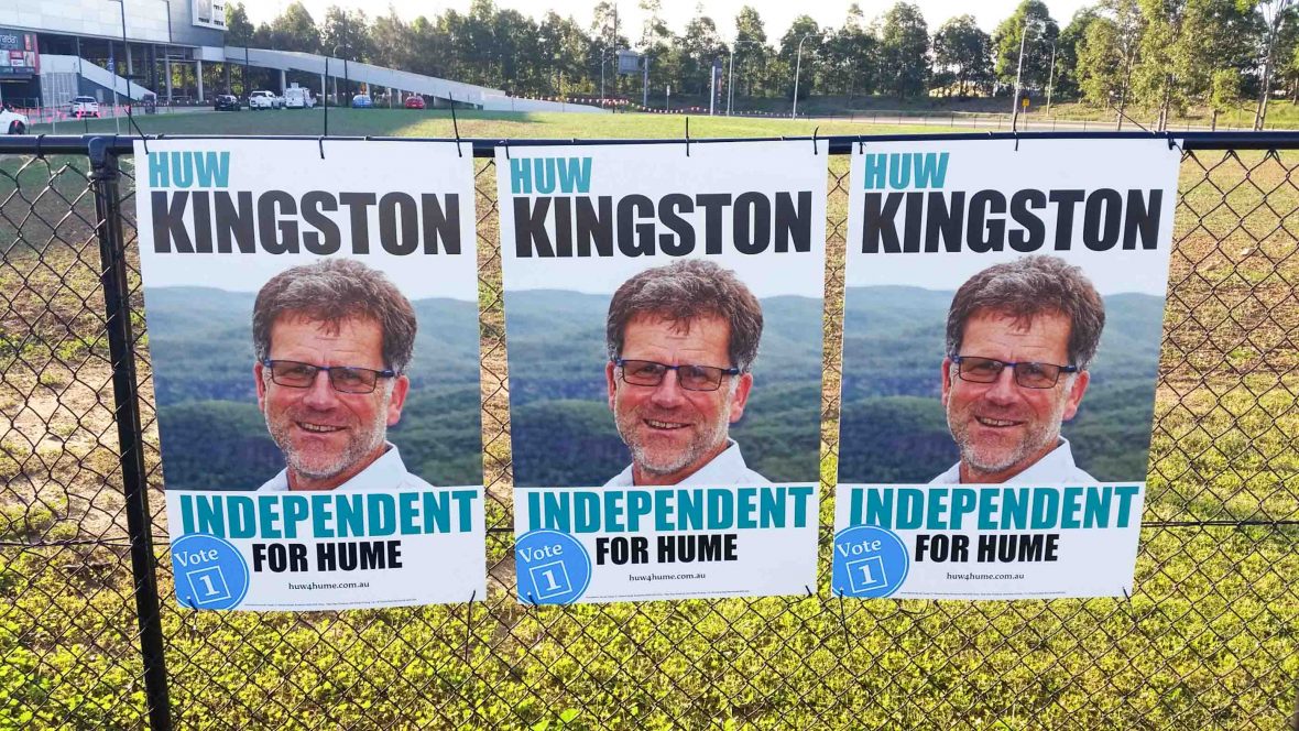 The only cardboard signs in the Australian election.