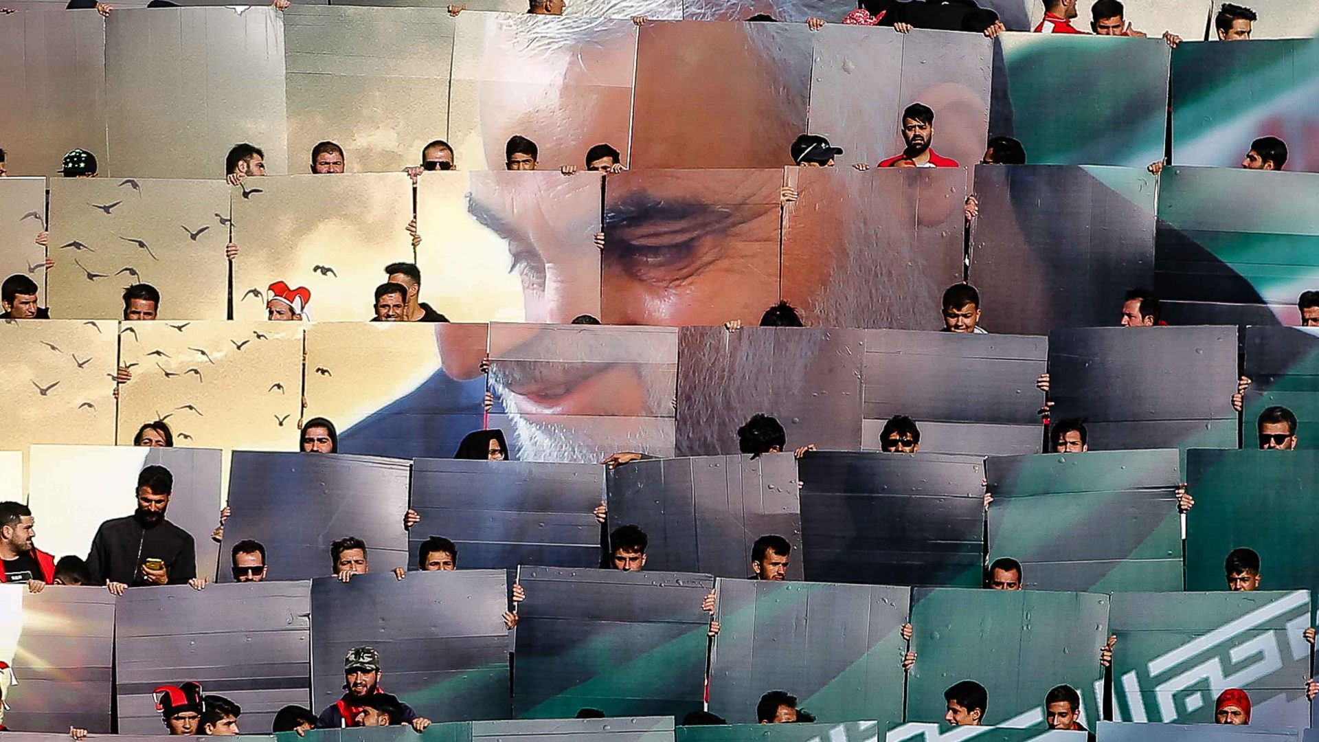 Spectators at the Tehran Derby.
