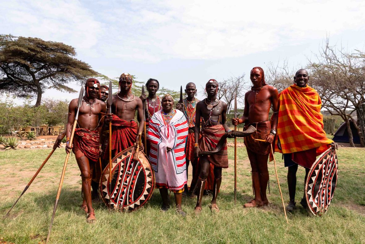 Hellen at the Maasai Tepesua village which she founded to help at-risk girls.