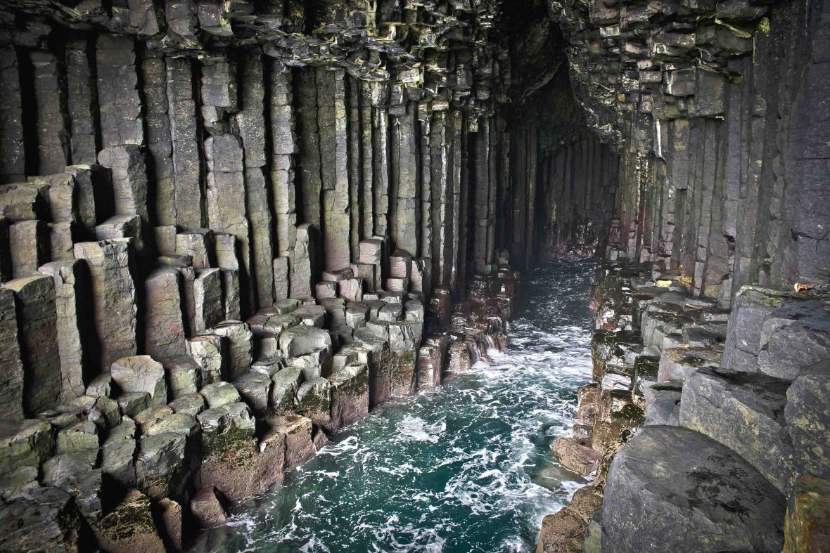 Fingal’s Cave on the island of Staffa in the Inner Hebrides near Mull.
