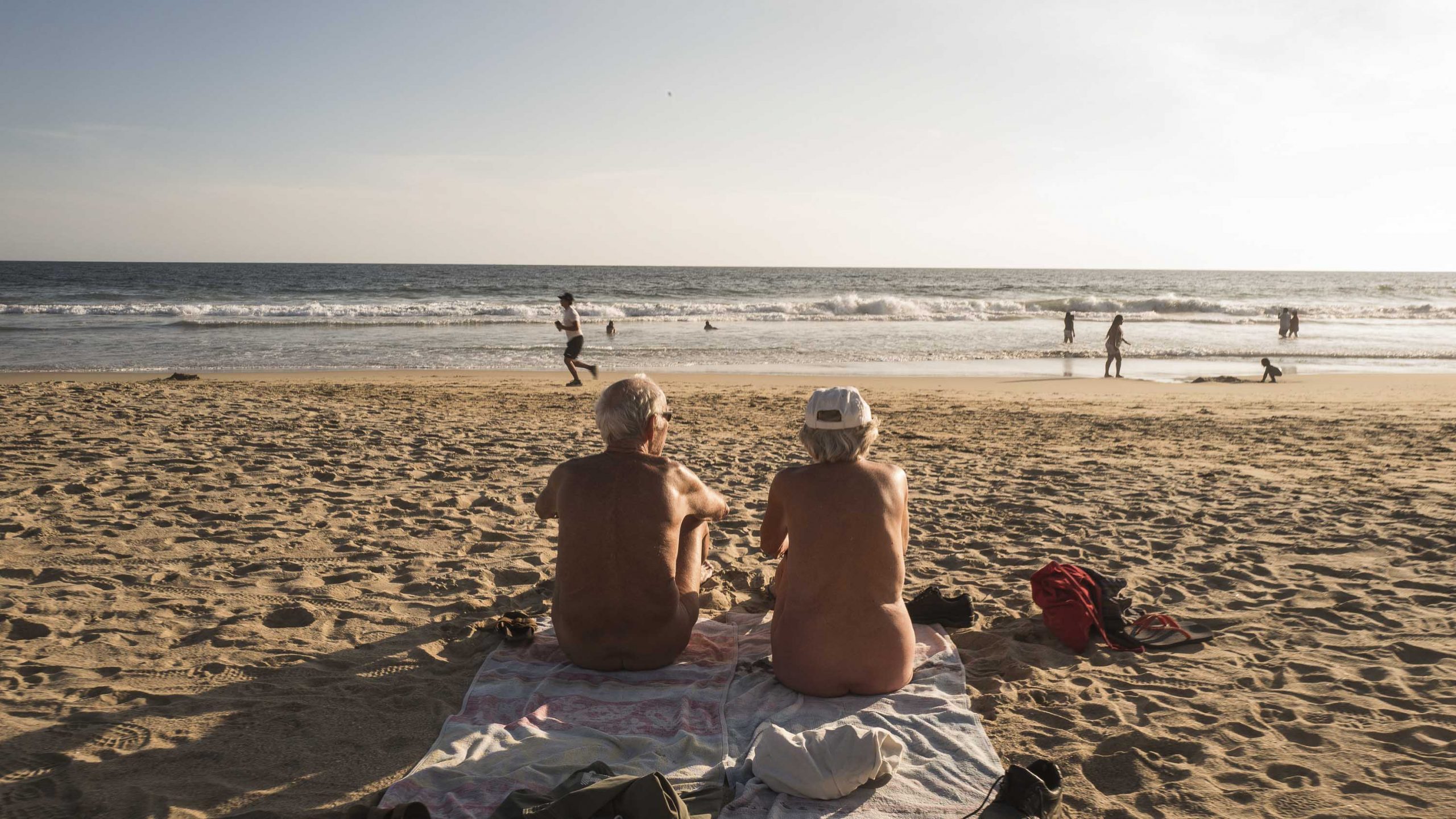 Nude people on nude beaches