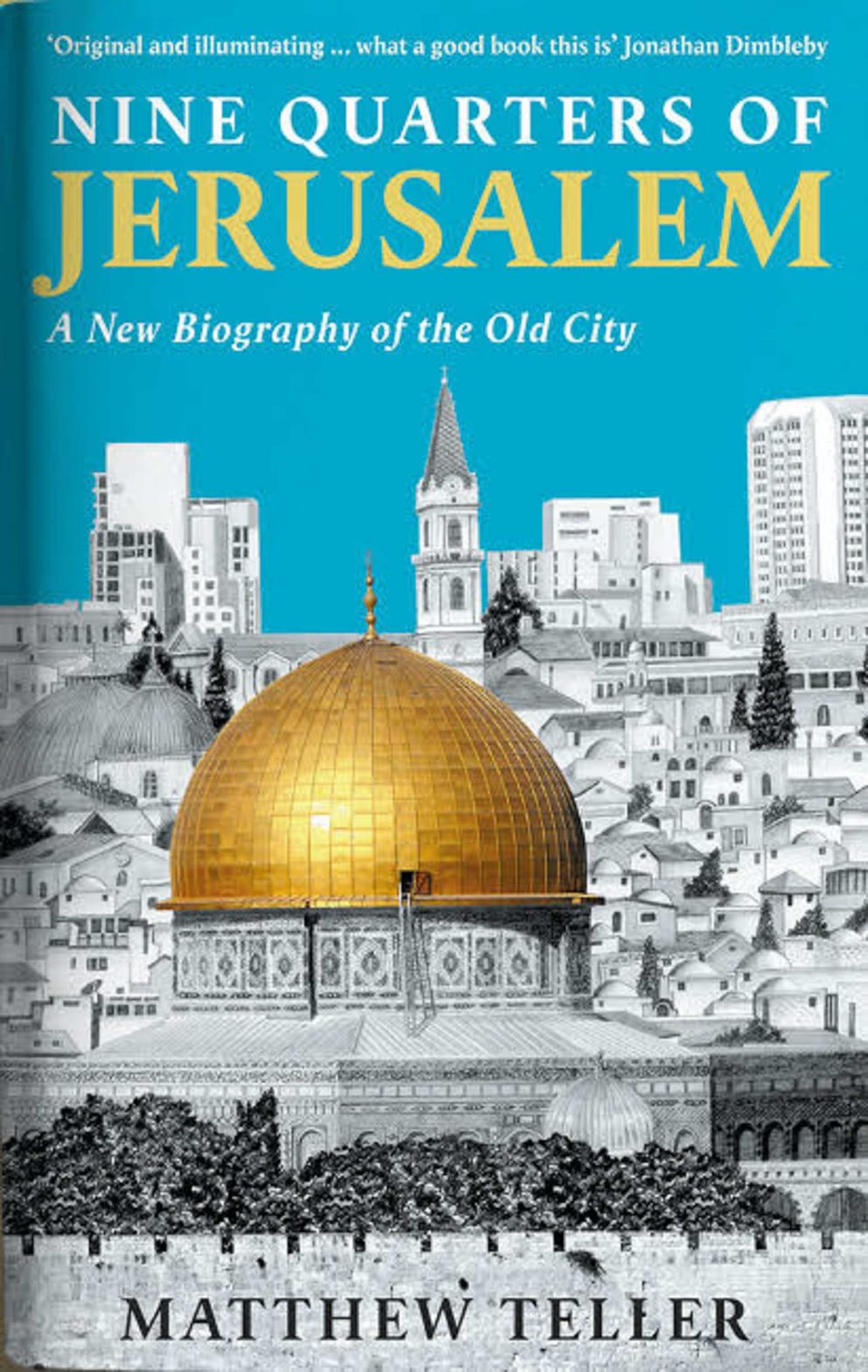 The book cover for Nine quarters of Jerusalem.