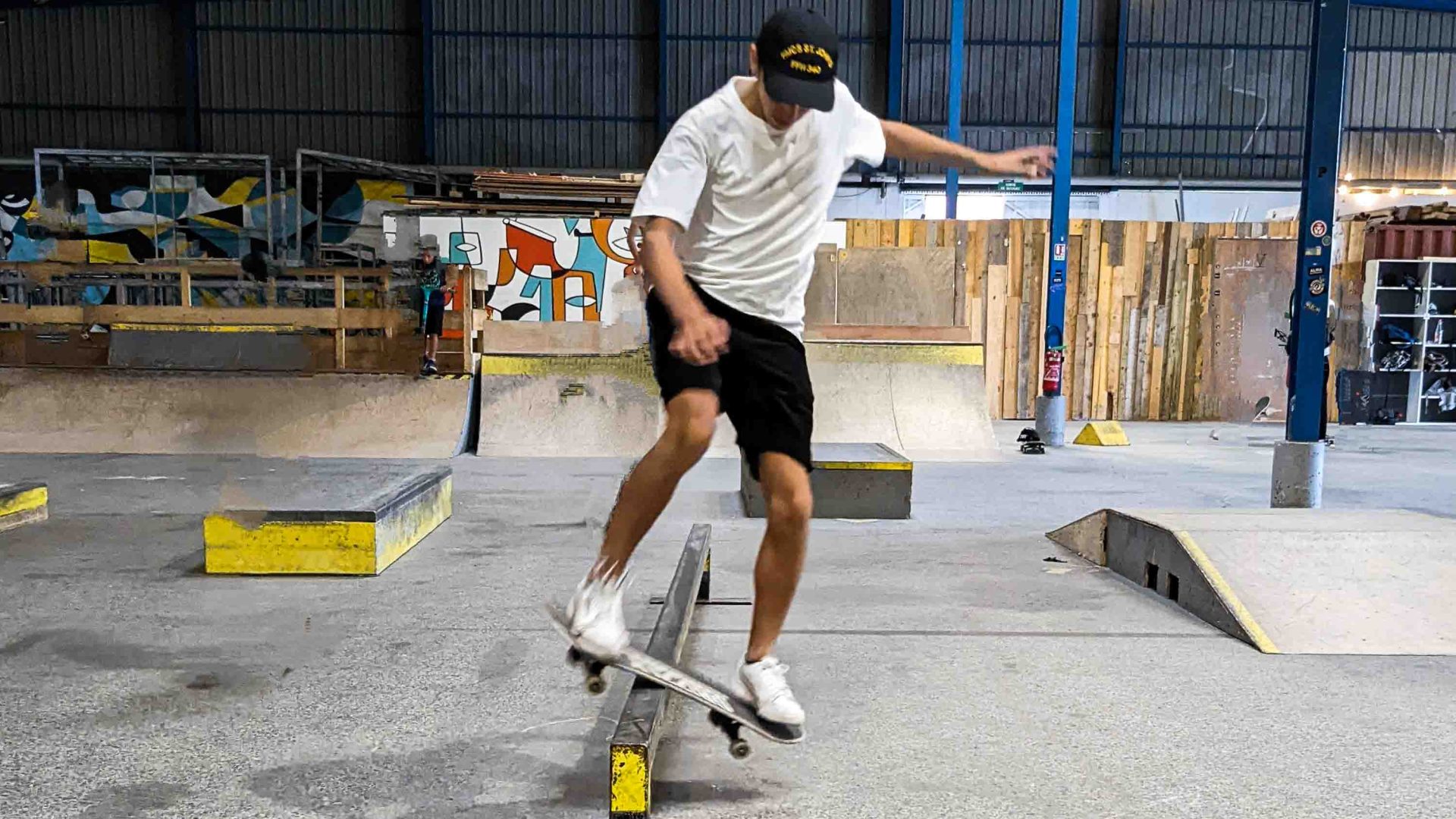 A person skates at Skatepark Hangar Darwin.