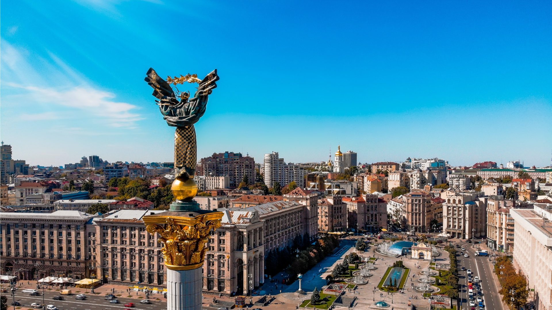 A view over Kyiv, Ukraine.