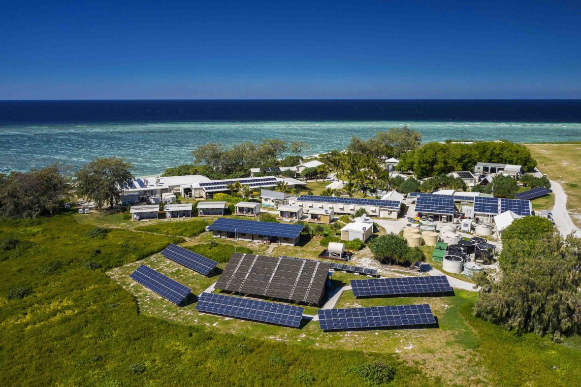 Solar panels at Lady Elliot Island Eco Resort.