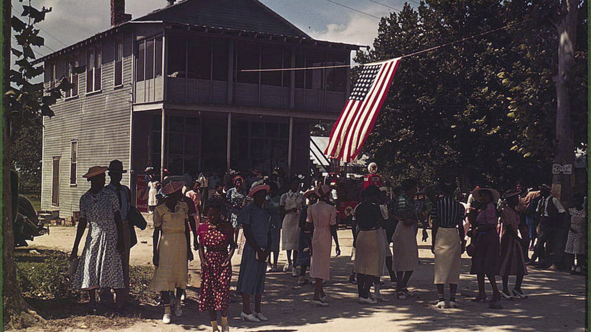 A Fourth of July celebration. St. Helena Island, South Carolina, 1939. Reproduction from color slide.