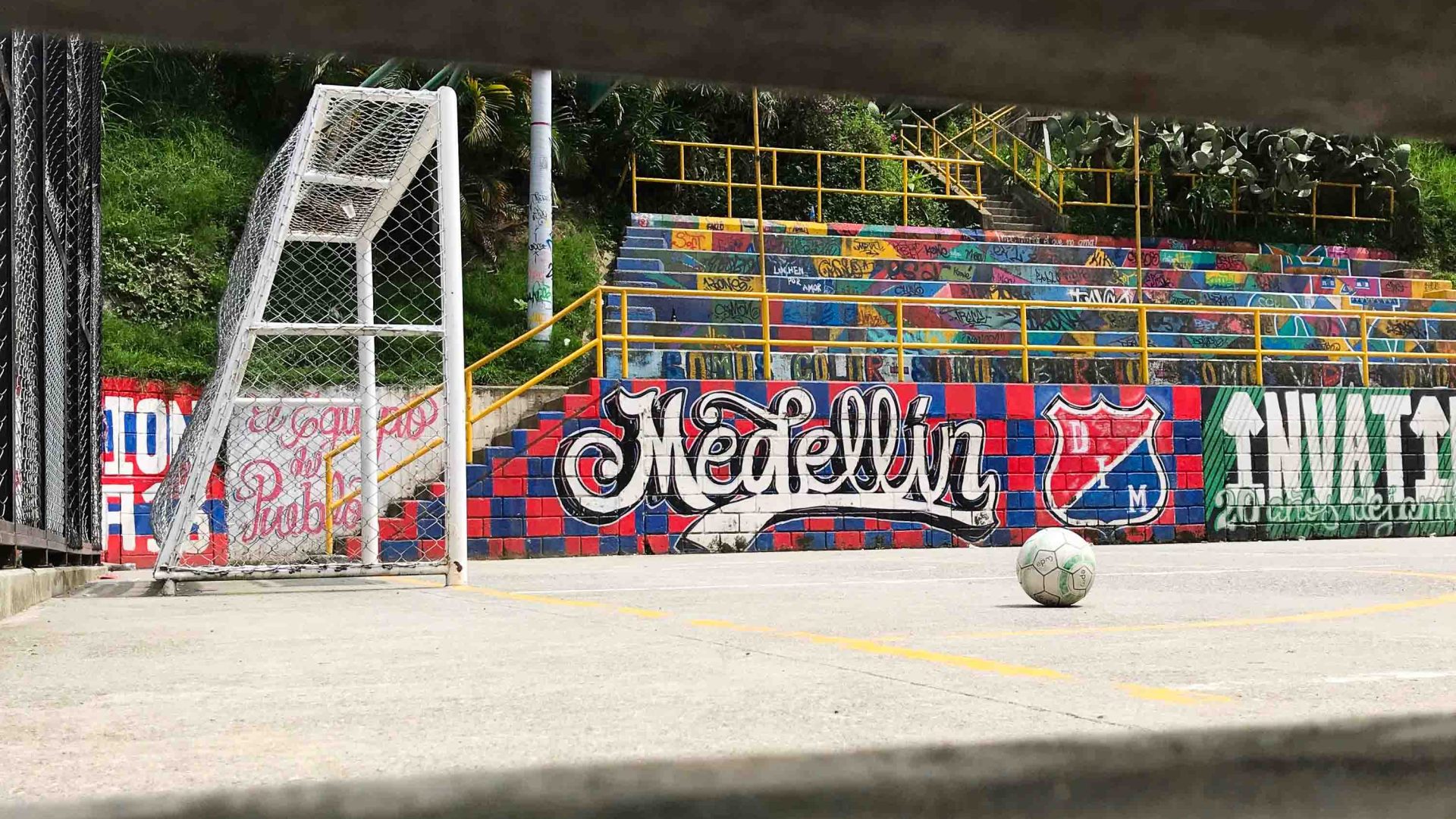 A soccer field in Medellin.