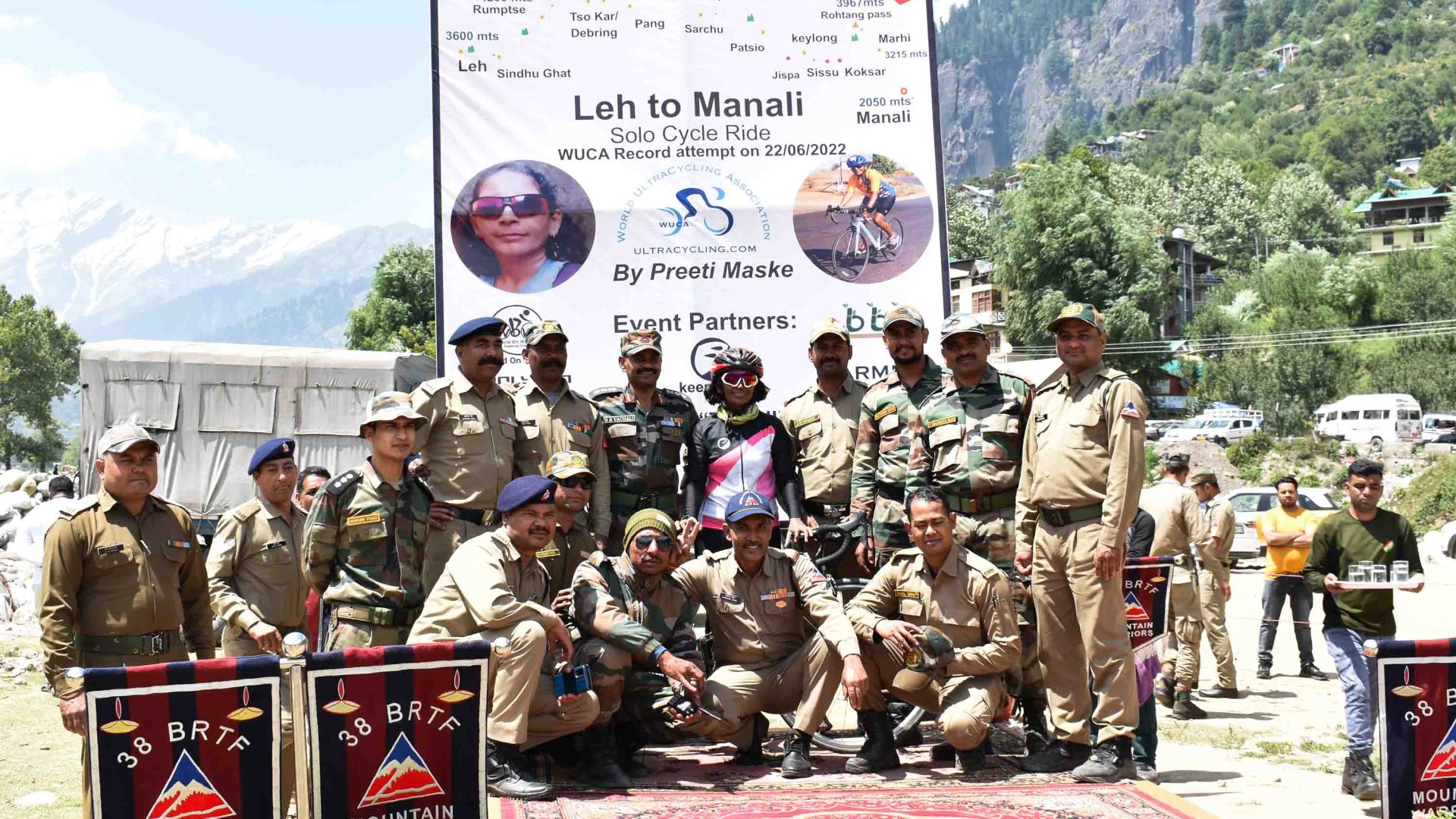 Preeti with the Indian army.
