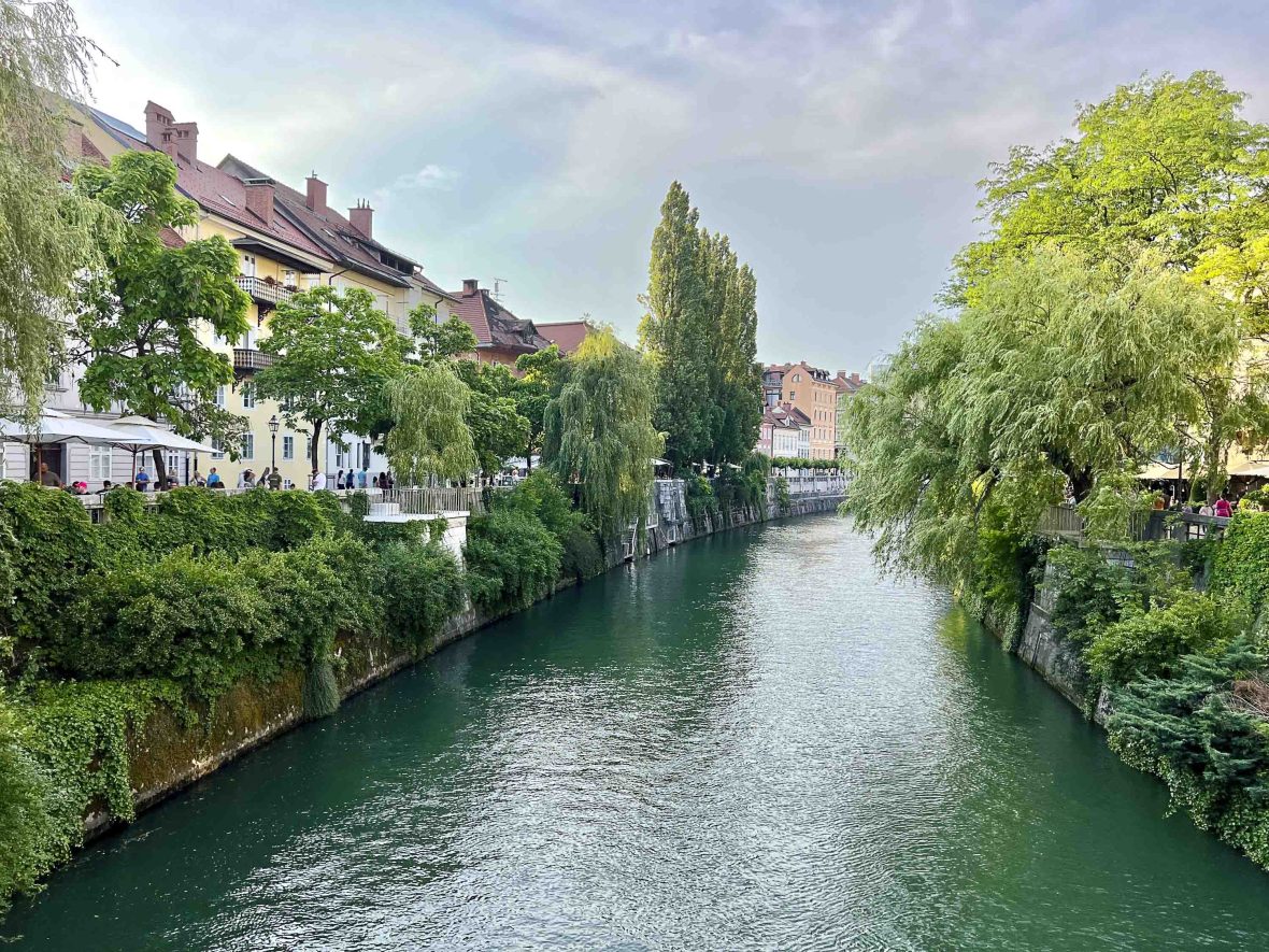 A river runs through Ljubljana.