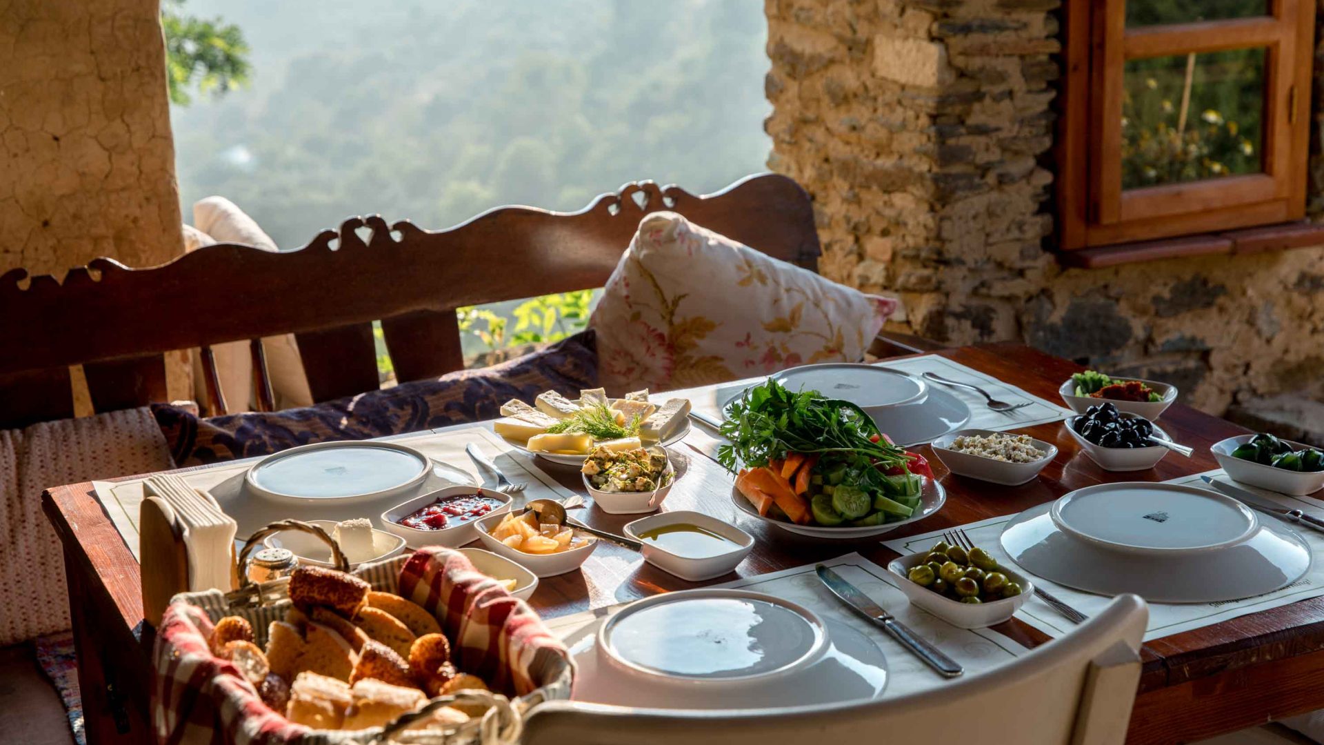 Breakfast at Nisanyan Hotel.