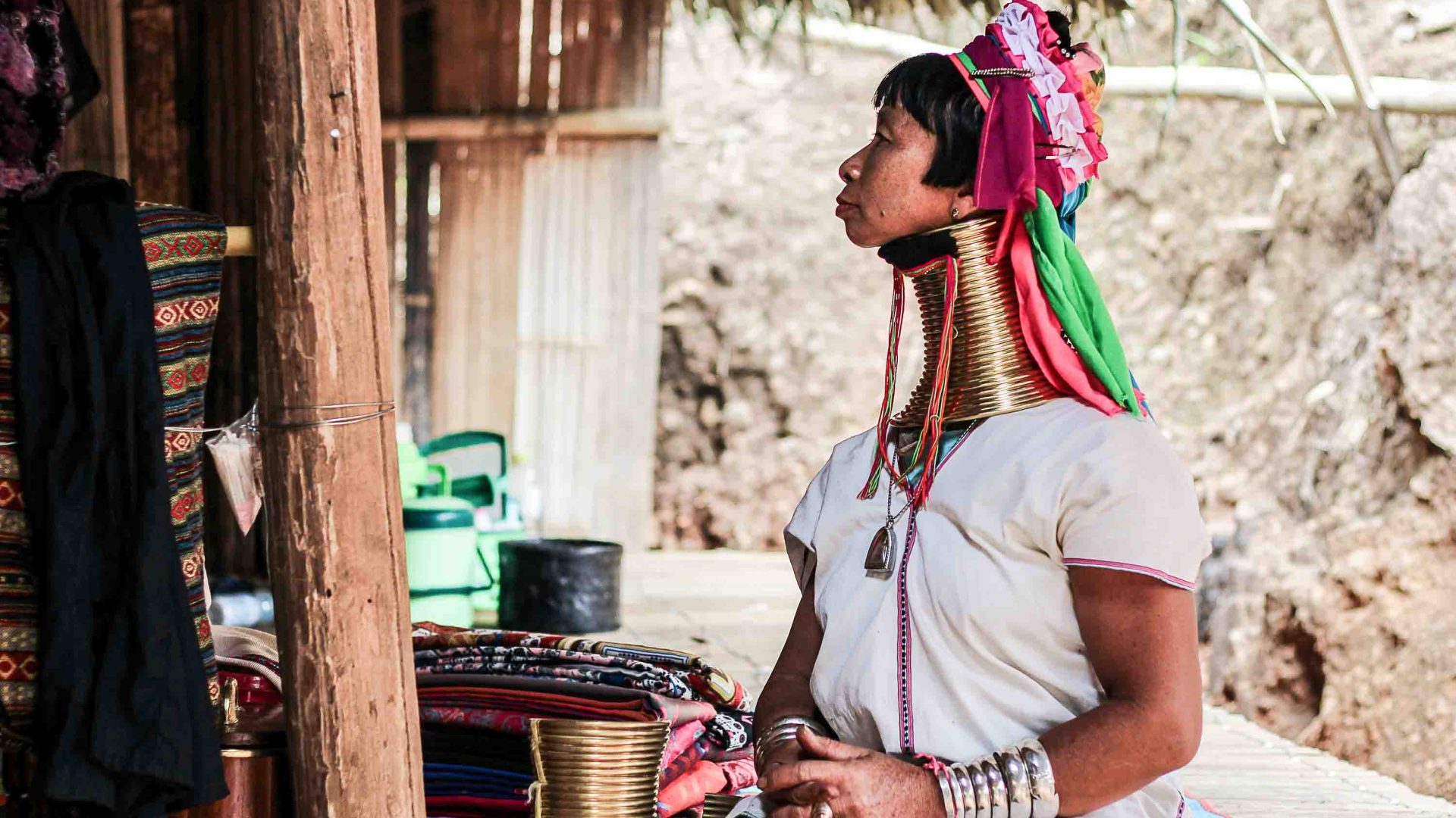 A 'long neck' Indigenous woman in Thailand.