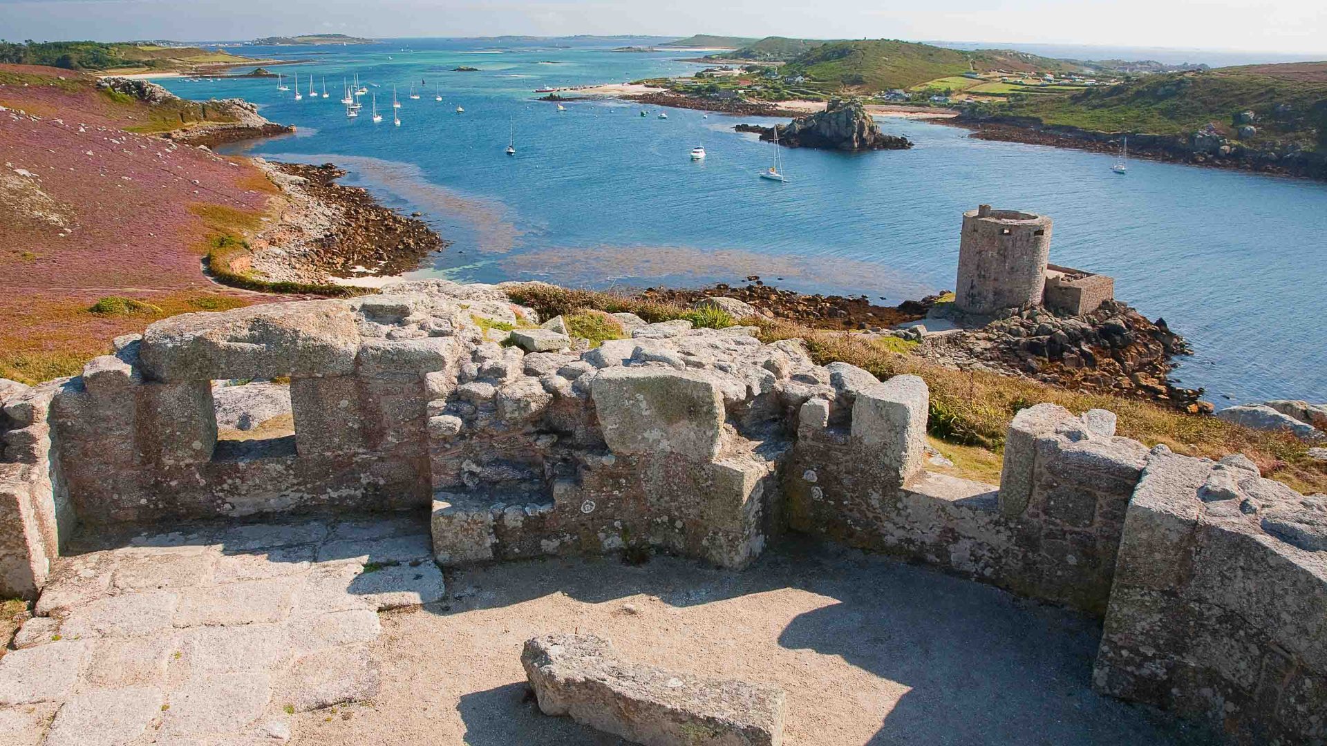 Looking out over the water at Tresco.