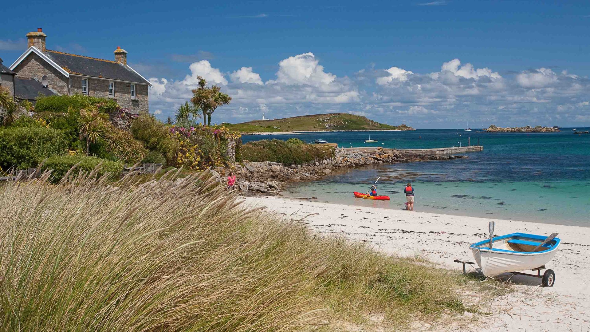 The beach in Tresco.