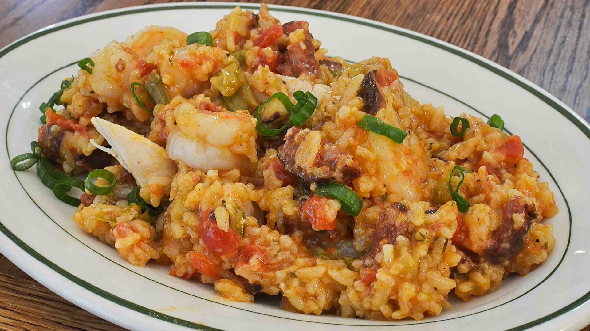 A plate of jambalaya.