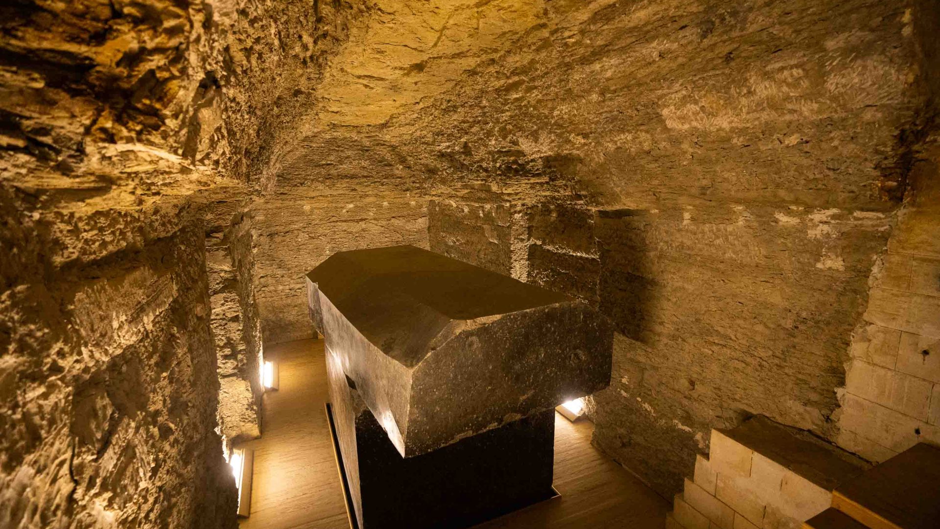 A 70 ton sarcophagi inside the Serapeum in Saqqara.