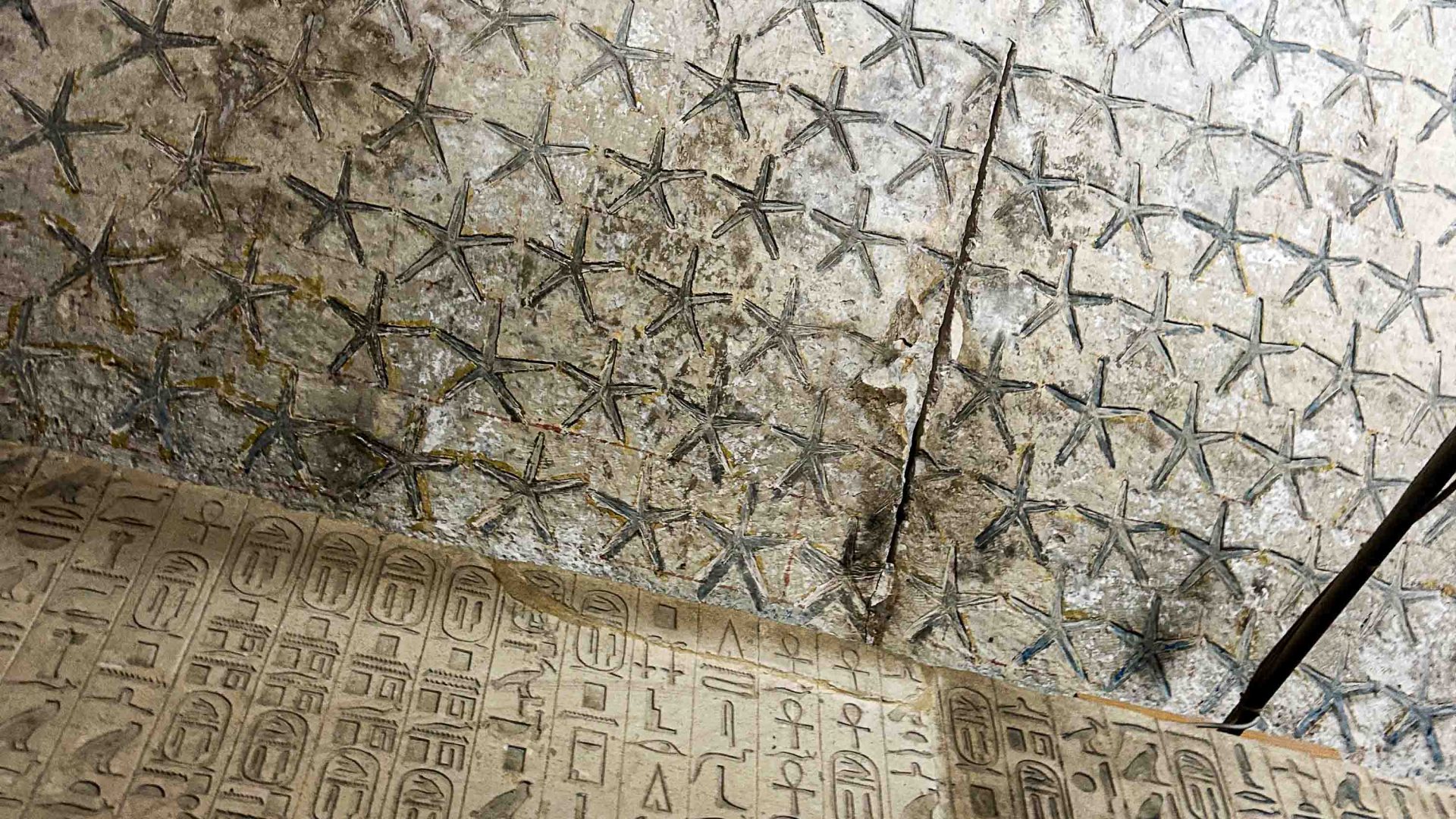 The starry roof of King Unas tomb.