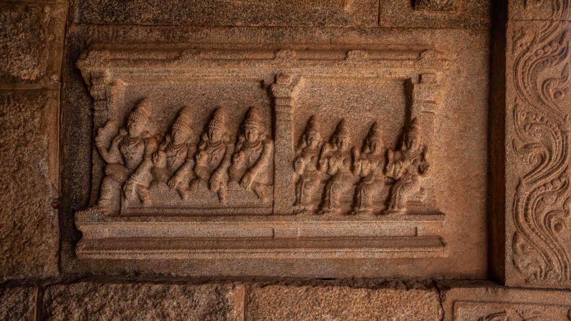 A wall carving.