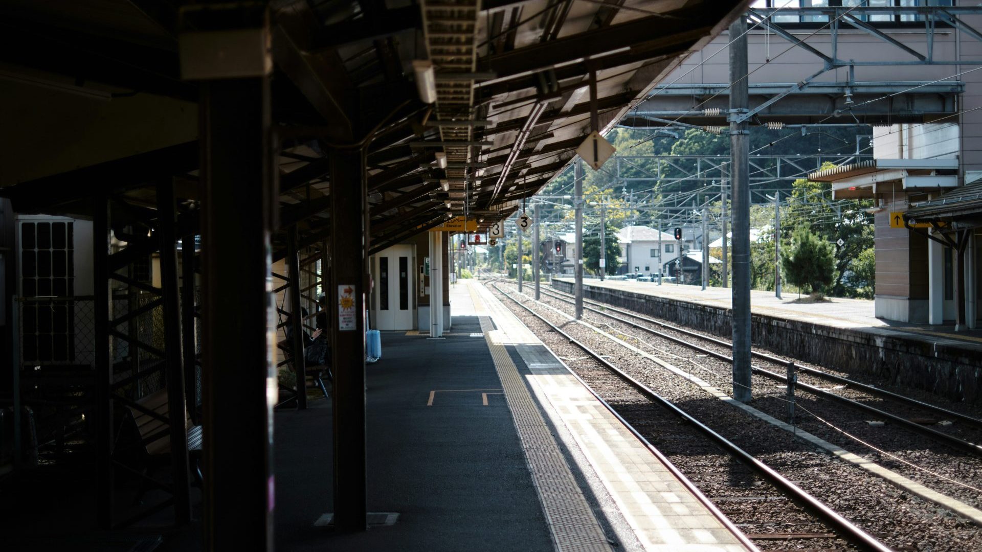 Empty train station.