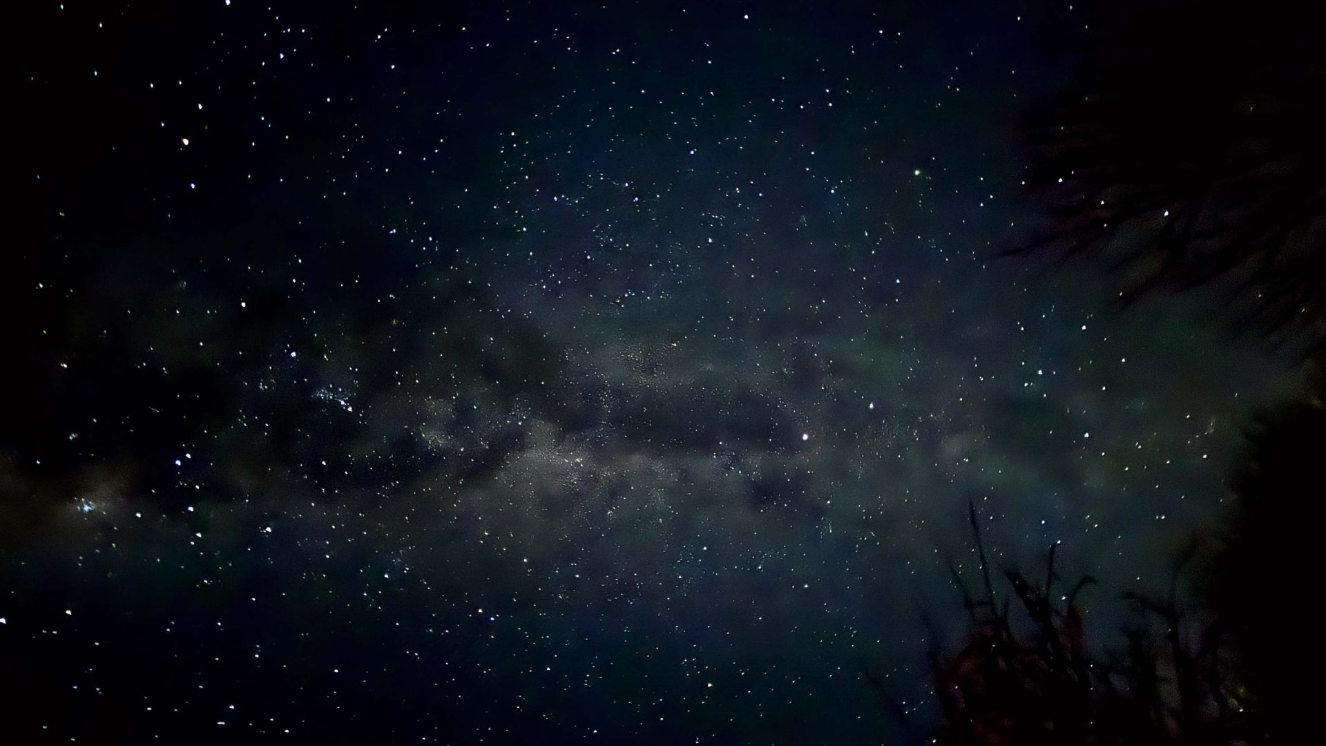 A sky filled with stars at night.