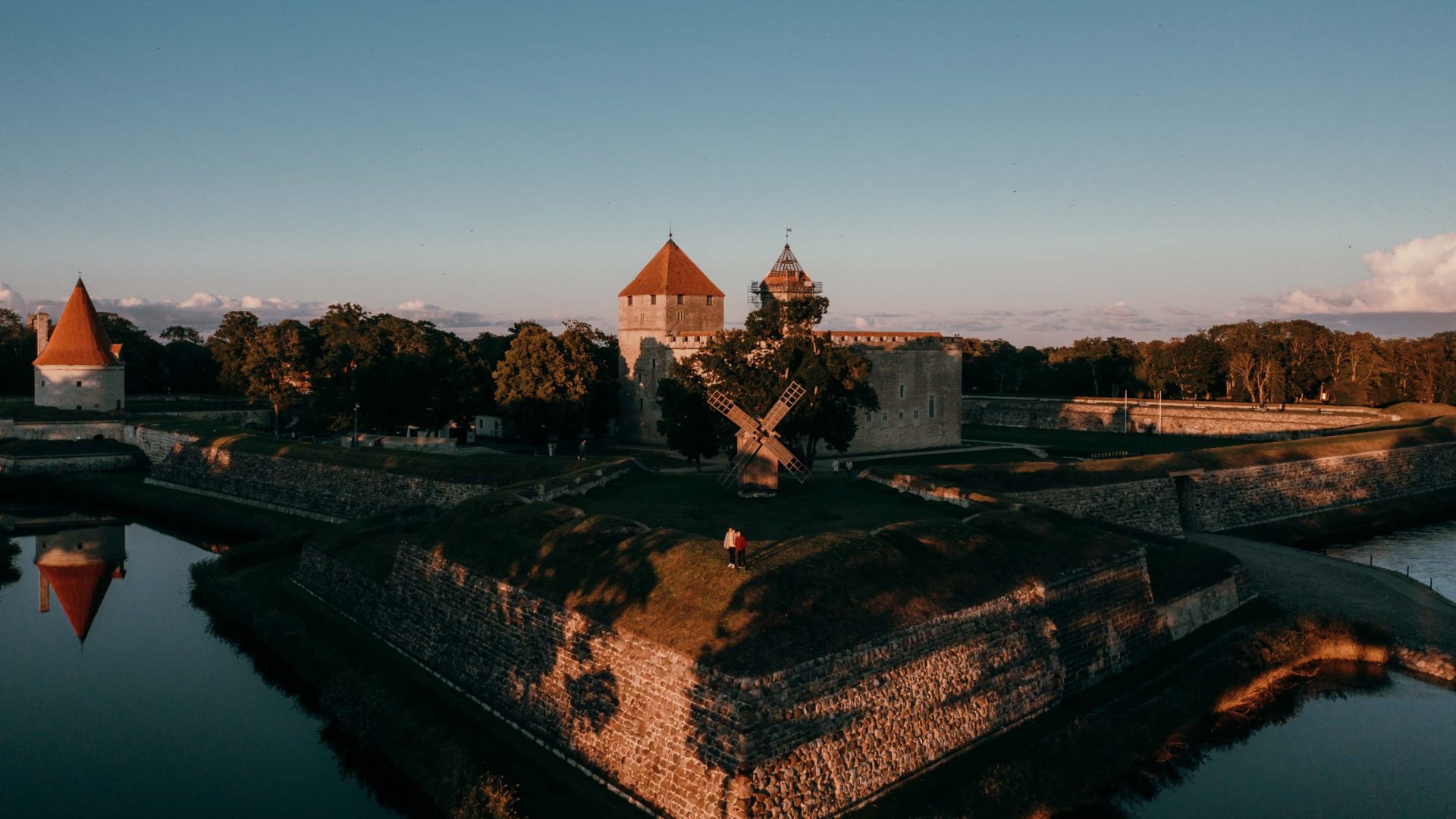 A castle in soft light.