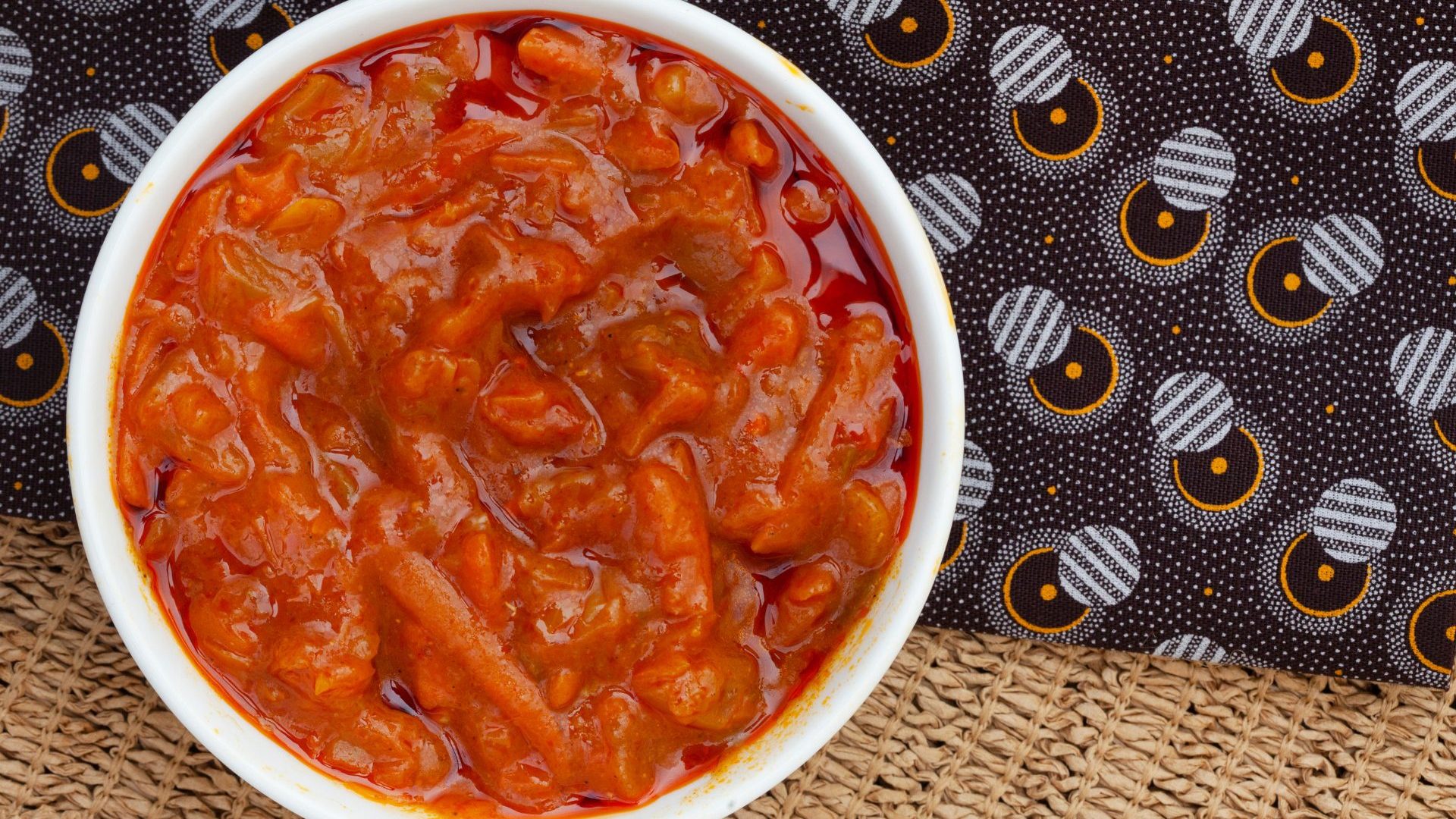 Bowl of red beans and vegetables.