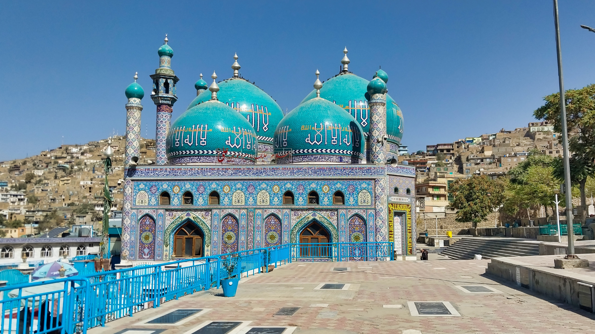 Blue site with blue domes.